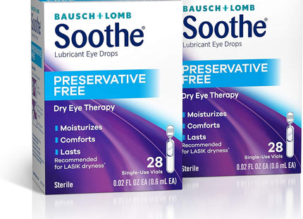 Bausch And Lomb Sooth Single-Use Lubricant Therapy Eye Drops 28ct - Personal Care > Vision & Wash