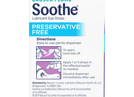 Bausch And Lomb Sooth Single-Use Lubricant Therapy Eye Drops 28ct (24 Pack) - Personal Care > Vision & Wash