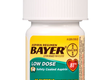 Bayer Aspirin Low Dose 81mg Pain Reliever Enteric Coated Tablets 32ct - Health Care > Over-the-Counter Medication &