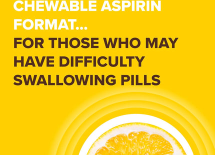 Bayer Low Dose Chewable 81mg Aspirin Tablets Pain Reliever Orange 36ct (36 Pack) - Health Care > Over-the-Counter