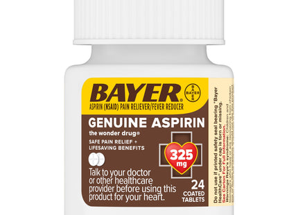 Bayer Aspirin Pain Reliever & Fever Reducer 325mg Coated Tablets 24ct (3 Pack) - Health Care > Over-the-Counter
