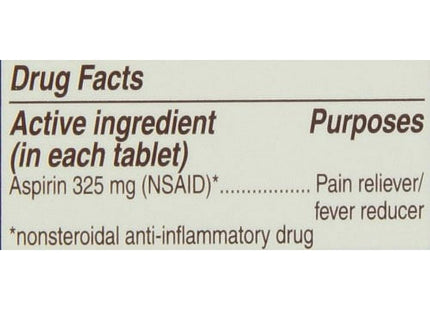 Bayer Aspirin Pain Reliever & Fever Reducer 325mg Coated Tablets 24ct (3 Pack) - Health Care > Over-the-Counter