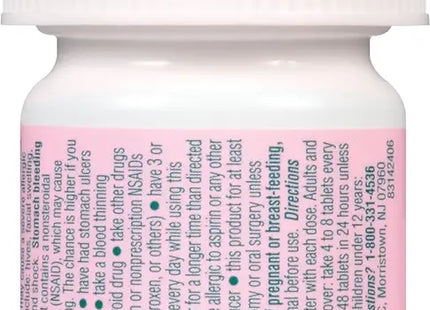 the bottle of pink powder