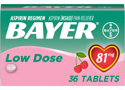 bayer low dose cherry flavor tablets