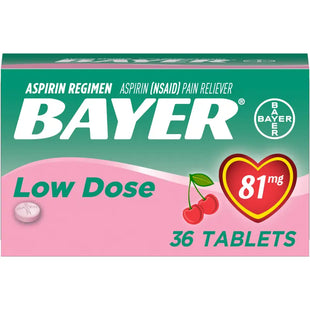 bayer low dose cherry flavor tablets