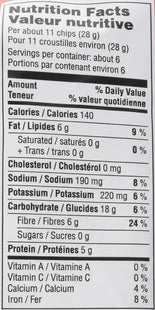 a close up of a nutrition label on a package of food