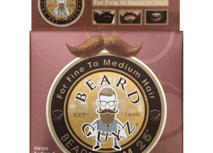 Beard Guyz Balm 25 For Fine To Medium Hair Natural Care 3oz (4 Pack) - Personal > & Styling Treatments Oils Heat