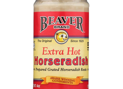 Beaver Extra Hot Horseradish fresh-grated horseradish roots 4oz (12 Pack) - Food & Beverages > Condiments Sauces