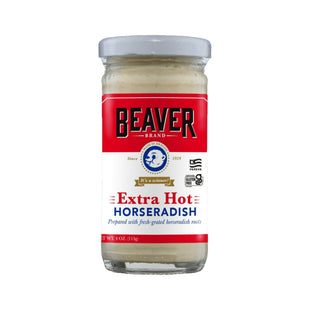 Beaver Extra Hot Horseradish fresh-grated horseradish roots 4oz (6 Pack) - Food & Beverages > Condiments Sauces