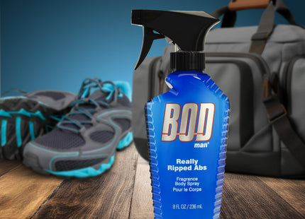 Bod Man Really Ripped Abs, De Coeur Fragrance Body Spray, For Men 8.0 Ounce (Pack Of 12)