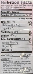 a sign that says nutrition facts