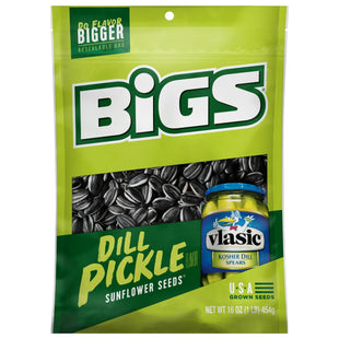 Bigs Vlasic Dill Pickle Sunflower Seeds Keto Friendly Snack 16oz (3 Pack) - Food & Beverages > Baking Desserts Nuts