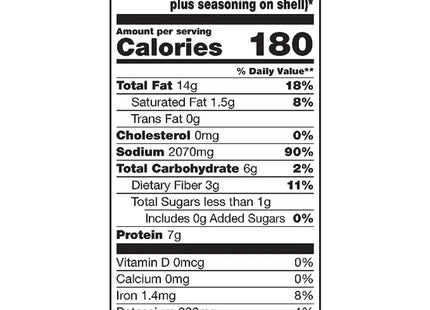 a close up of a nutrition label on a white background