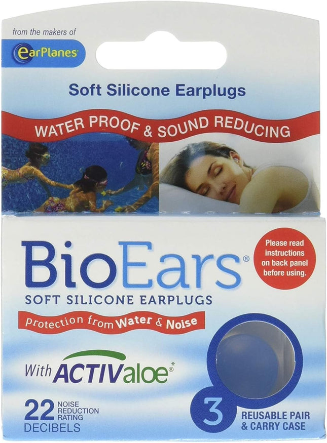 Bioears Soft Silicone Earplugs For Noise Reduction 3 pairs (2 Pack) - Personal Care > Ear Plugs