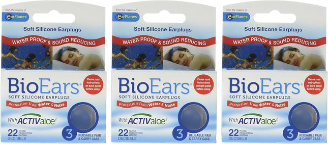 Bioears Soft Silicone Earplugs For Noise Reduction 3 pairs (3 Pack) - Personal Care > Ear Plugs