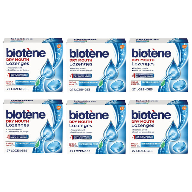 Biotene Dry Mouth Lozenges Relief and Breath Freshener Refreshing Mint 27ct (6 Pack) - Personal Care > Oral Fresheners