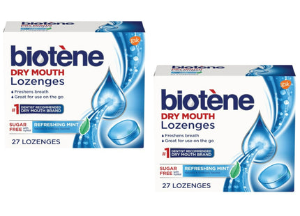 Biotene Dry Mouth Lozenges Relief and Breath Freshener Refreshing Mint 27ct (2 Pack) - Personal Care > Oral Fresheners