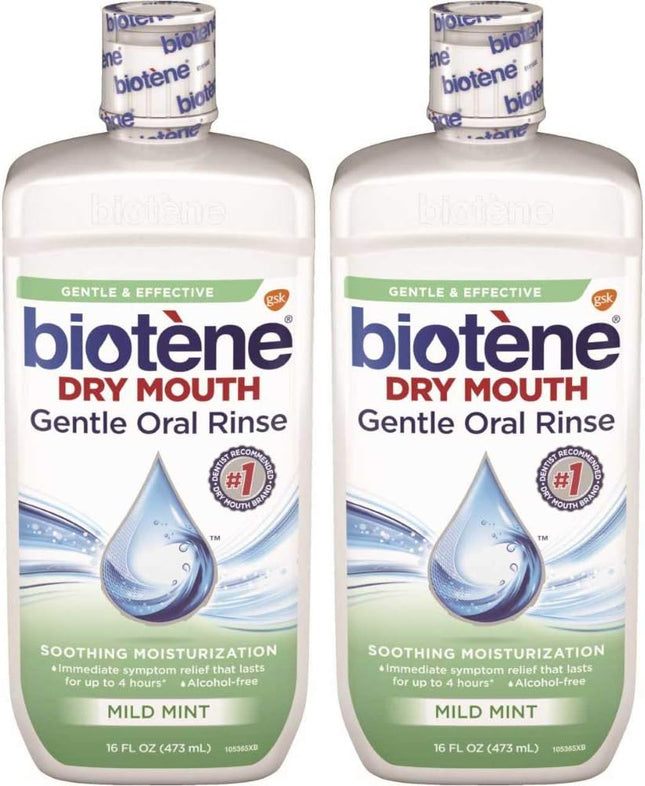 Biotene Moisturizing Oral Rinse Mouthwash for Dry Mouth Mint 16oz (2 Pack) - Personal Care >