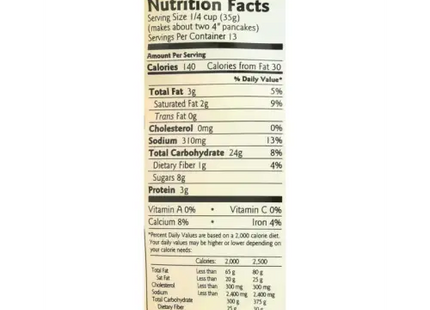 a close up of a nutrition label on a package of food