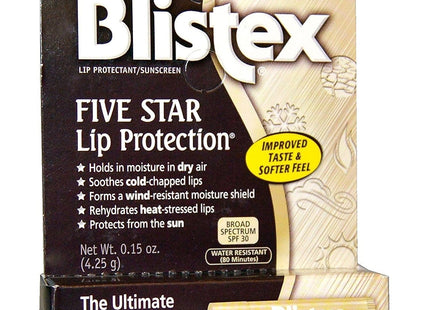 Blistex FiveStar Lip Protection SPF30 Balm Moisture Shield 0.15oz (2 Pack) - Personal Care > Skin Balms & Treatments