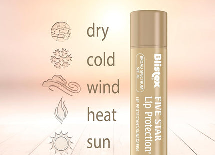 Blistex FiveStar Lip Protection SPF30 Balm Moisture Shield 0.15oz (2 Pack) - Personal Care > Skin Balms & Treatments