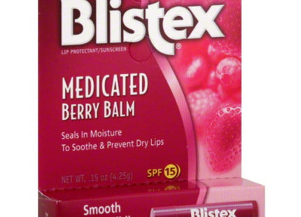 Blistex Medicated Barry Lip Balm Stick SPF15 Dry Cracked Lips 0.15oz (6 Pack) - Personal Care > Skin Balms & Treatments