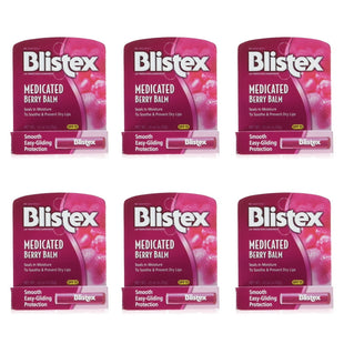 Blistex Medicated Barry Lip Balm Stick SPF15 Dry Cracked Lips 0.15oz (6 Pack) - Personal Care > Skin Balms & Treatments