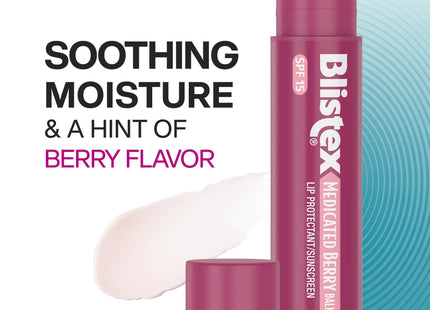 Blistex Medicated Barry Lip Balm Stick SPF15 Dry Cracked Lips 0.15oz (6 Pack) - Personal Care > Skin Balms & Treatments