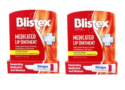 Blistex Medicated Lip Ointment Moisturizer Cold Sore Cream 0.21oz (6 Pack) - Personal Care > Skin Balms & Treatments