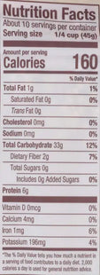 a close up of a nutrition label on a package of food