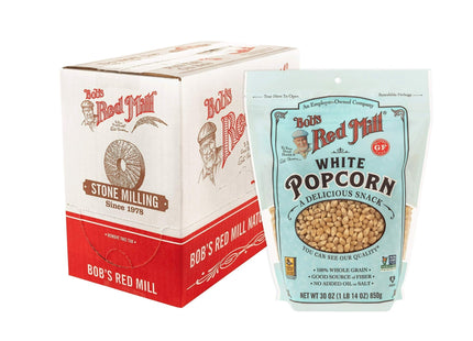 Bob’s Red Mill Resealable Whole Grain Snack Kernel White Popcorn 30oz - Food & Beverages > Snacks