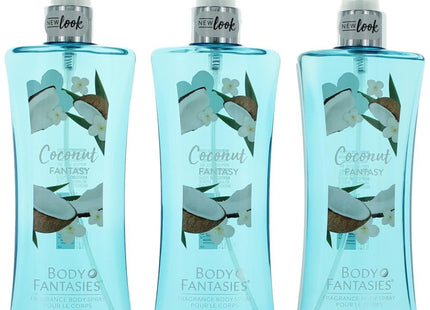 Body Fantasies Coconut Fantasy Fragrance Spray 8oz (3 Pack) - Personal Care > Feminine Deodorants