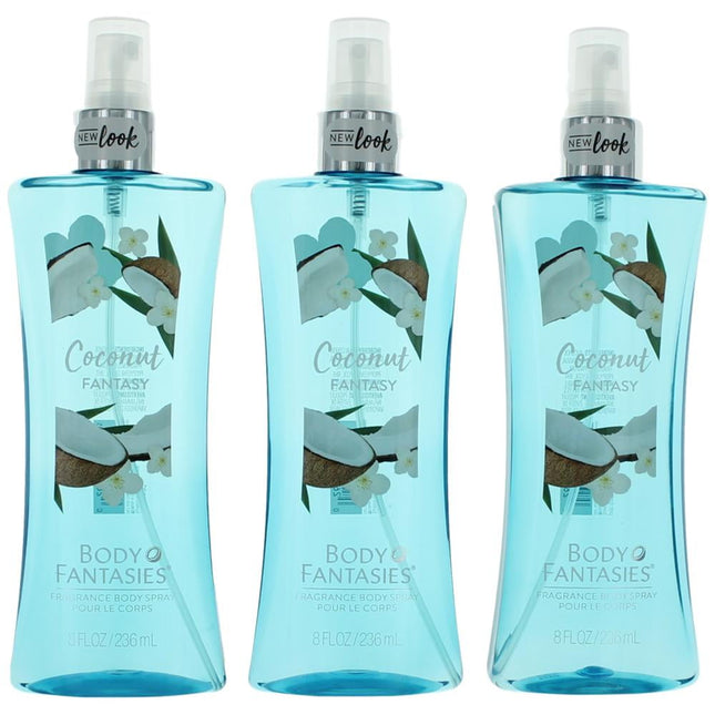 Body Fantasies Coconut Fantasy Fragrance Spray 8oz (3 Pack) - Personal Care > Feminine Deodorants