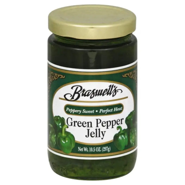 a jar of green pepper jelly