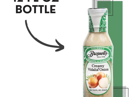 Braswell’s Gourmet Dressing & marinade Creamy Vidalia Onion 12 Floz - Food Beverages > Condiments Sauces Salad