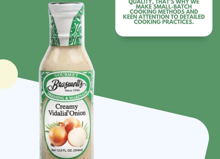 Braswell’s Gourmet Dressing & marinade Creamy Vidalia Onion 12 Floz (6 Pack) - Food Beverages > Condiments Sauces Salad