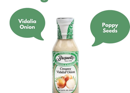 Braswell’s Gourmet Dressing & marinade Creamy Vidalia Onion 12 Floz (6 Pack) - Food Beverages > Condiments Sauces Salad