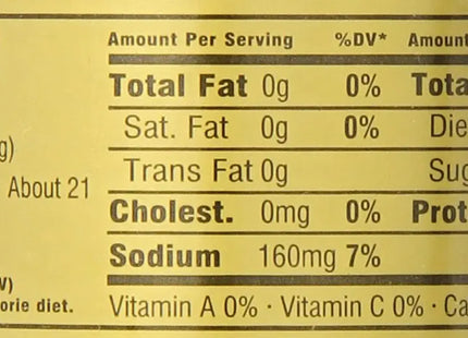a close up of a bottle of food containing a nutritional label