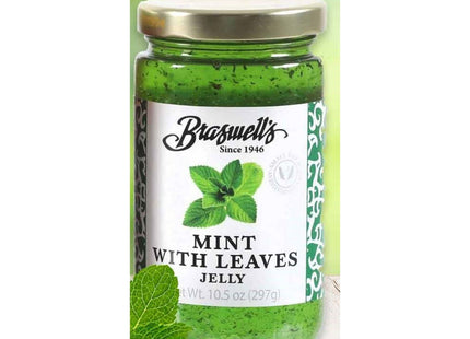 Braswell’s Jelly Mint With Leaves Jar Natural Flavor 10.5oz (12 Pack) - Food & Beverages > Jam Honey Spreads Jams