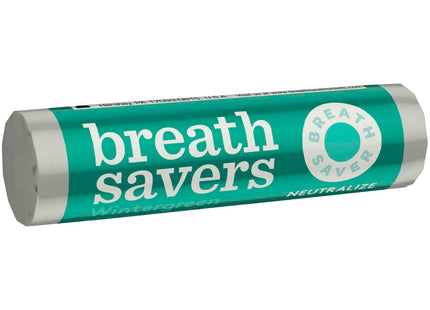 Breath Savers Wintergreen Flavored Sugar Free Mints Rolls 0.75 oz (12 Pack) - Food & Beverages > Sweets Chocolate Gums