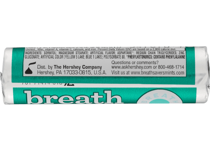 Breath Savers Wintergreen Flavored Sugar Free Mints Rolls 0.75 oz (12 Pack) - Food & Beverages > Sweets Chocolate Gums