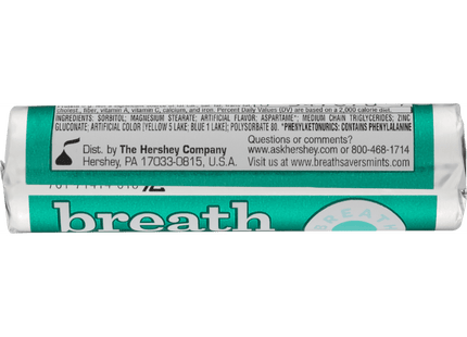 Breath Savers Wintergreen Flavored Sugar Free Mints Rolls 0.75 oz (24 Pack) - Food & Beverages > Sweets Chocolate Gums