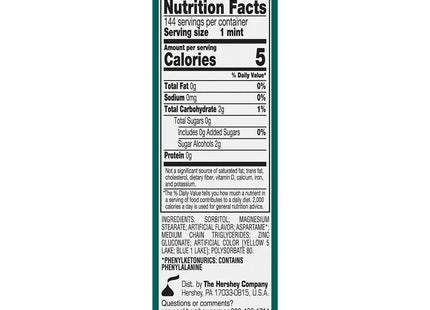 Breath Savers Wintergreen Flavored Sugar Free Mints Rolls 0.75 oz (24 Pack) - Food & Beverages > Sweets Chocolate Gums