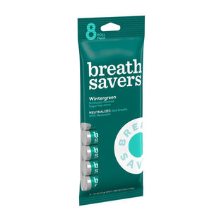 Breath Savers Wintergreen Flavored Sugar Free Mints Rolls 0.75 oz (8 Pack) - Food & Beverages > Sweets Chocolate Gums