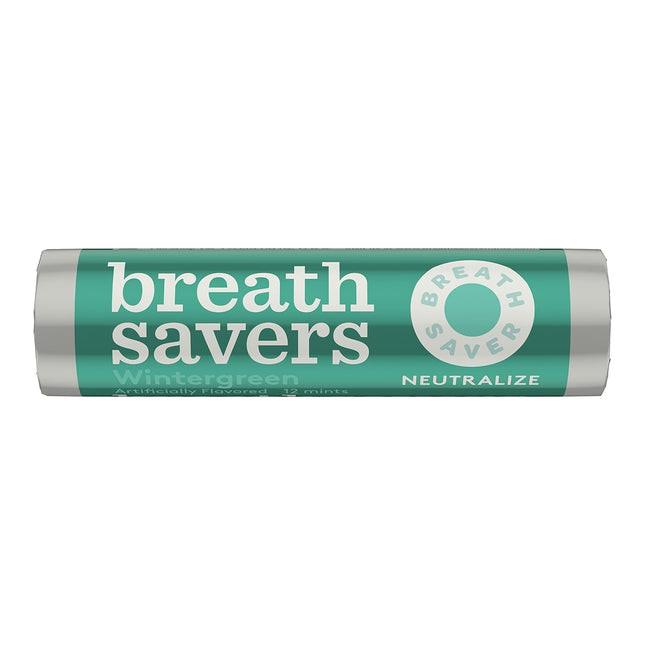 Breath Savers Wintergreen Flavored Sugar Free Mints Rolls 0.75 oz - Food & Beverages > Sweets Chocolate Gums