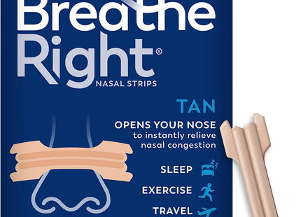 Breathe Right Nasal Strip to Stop Snoring Original Tan Small/Medium 30ct (4 Pack) - Health Care > Sleeping Aids Strips