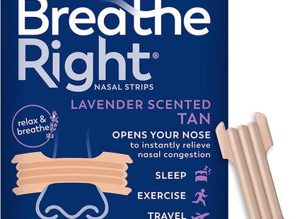 Breathe Right Nasal Strips Calming Lavender Extra Strength Tan 26ct (6 Pack) - Health Care > Sleeping Aids