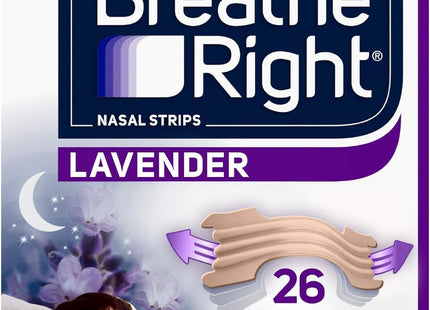 Breathe Right Nasal Strips Calming Lavender Extra Strength Tan 26ct (24 Pack) - Health Care > Sleeping Aids