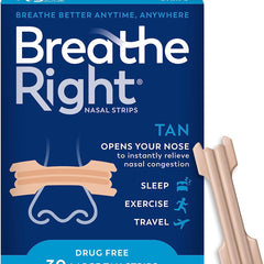 Breathe Right Nasal Strips to Stop Snoring Original Tan Large 30ct (30 Pack) - Health Care > Sleeping Aids