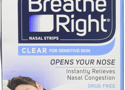 Breathe Right Original Clear Nasal Strips Sensitive Skin Large 30ct - Health Care > Sleeping Aids